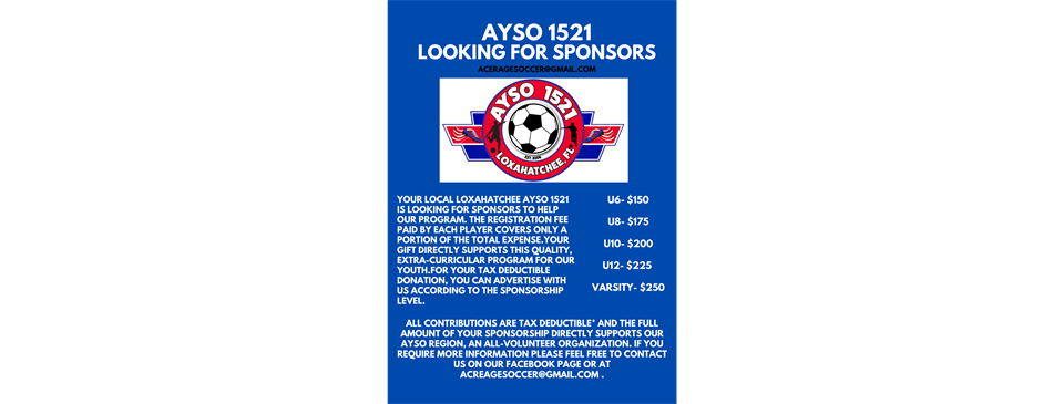 Be A Sponsor
